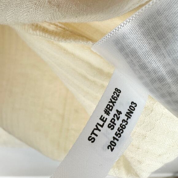 J.Crew Popover Shirt Airy Gauze Tunic Warm Sesame Relaxed Cotton Beach XXS NWT - Picture 11 of 11